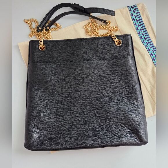 NWOT! Tory Burch Everly Swingpack Black Leather Shoulder Bag - Picture 6 of 10